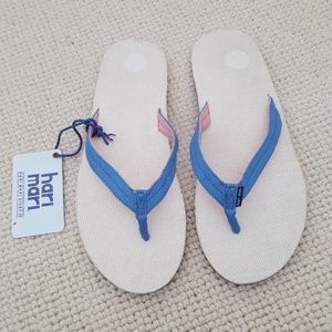 Hari Mari textile rubber flip flop sz 11